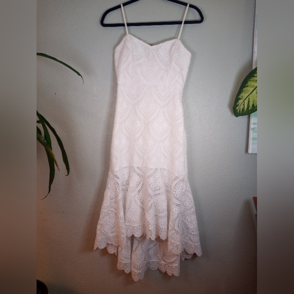 Anthropologie Lace Tiered Mermaid Bohemian Coquette Girl Coastal Cowgirl Dress S - Picture 4 of 12